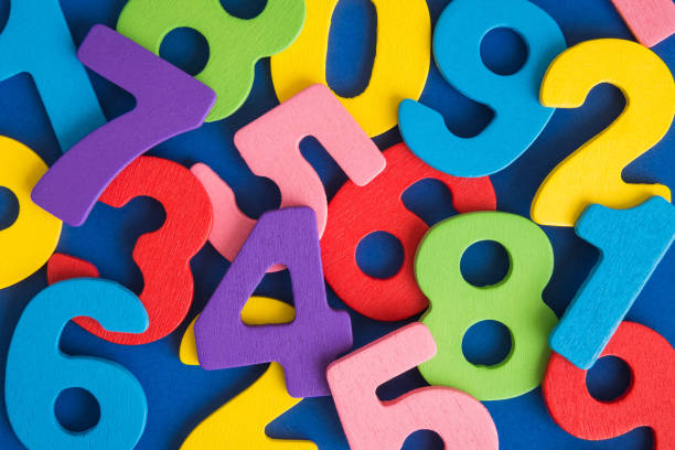 Photo of colored numbers