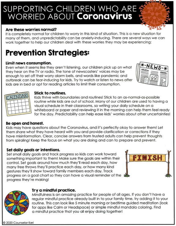 Supporting Children Who Are Worried About Coronavirus 