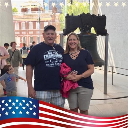 Mrs. Bodisch with Mr. Bodisch in Philadelphia 