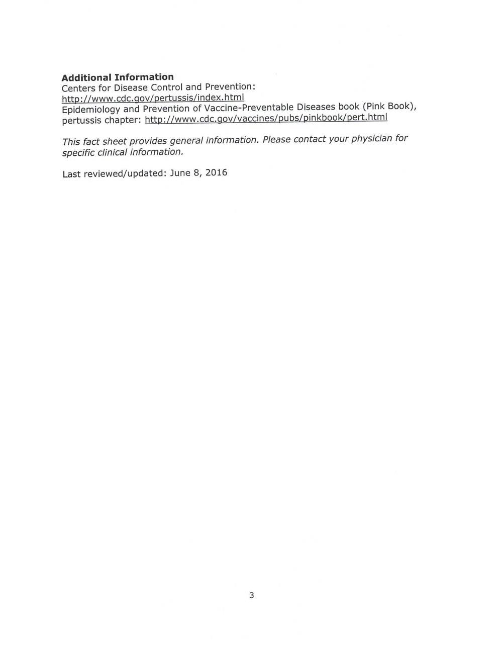 Pertussis Fact Sheet