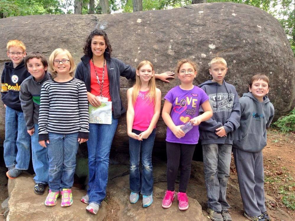 Miss Rodriguez with a few of her students at Pinchot Miss Rodriguez with a few of her students at Pinchot